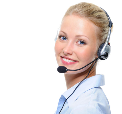 Beautiful  laughing cheerful woman with headphones